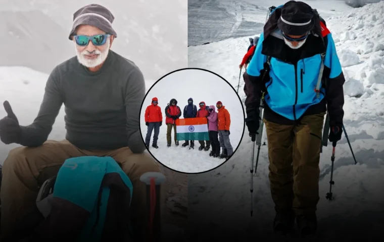 At 74, Wayanad’s T.J. Mars Conquers Mount Elbrus, Hoists the Tricolour on Europe’s Highest Peak